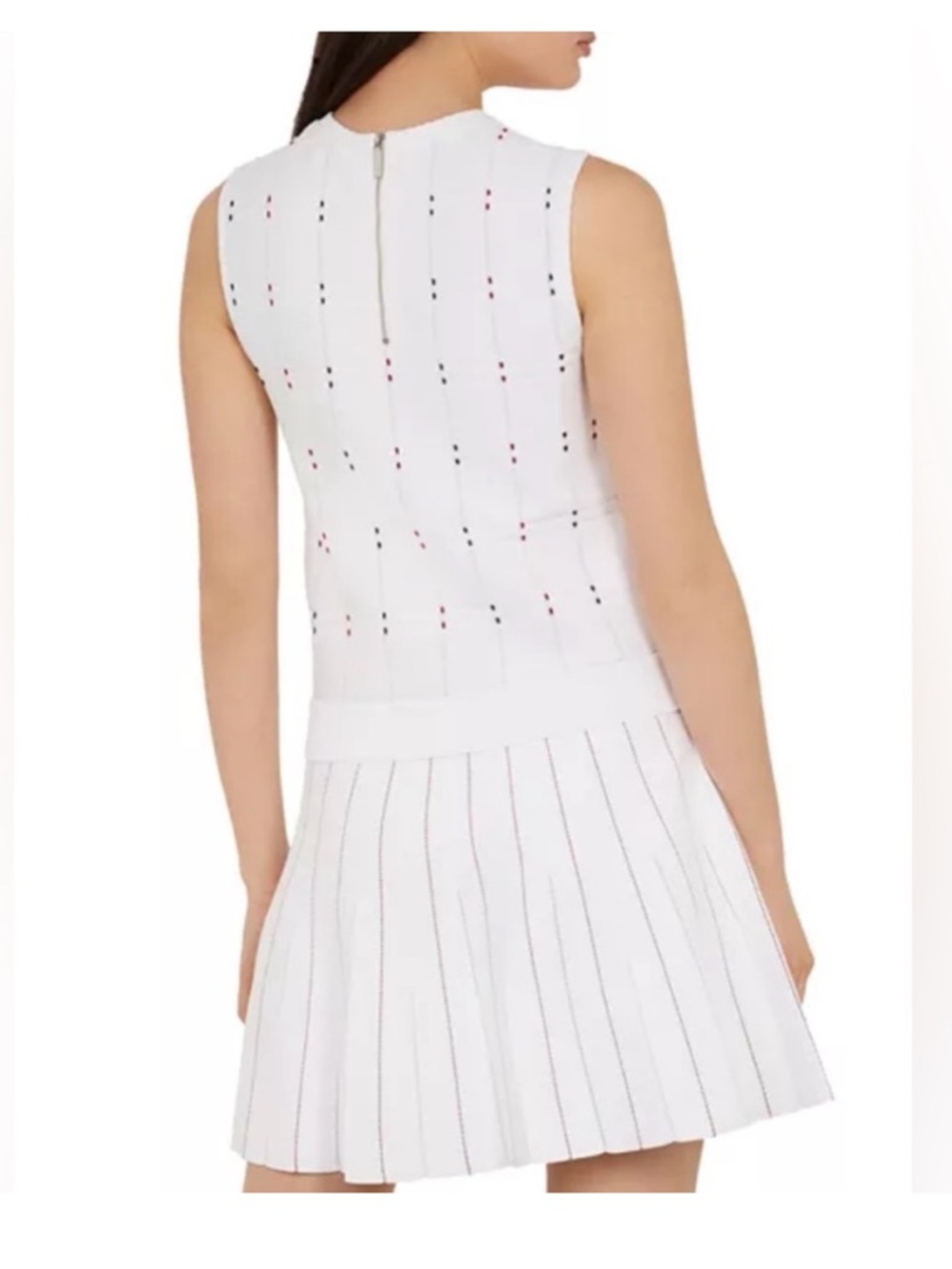 Ted Baker Lornia Stitch-Detail Dress Size 0 Feminine Chic Party in Ivory NEW - Picture 3 of 11